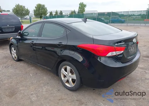2012 Hyundai Elantra Gls (Ulsan Plant) from USA, damaged, VIN KMHDH4AE9CU308367